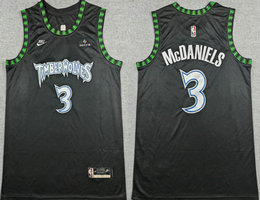 Nike Minnesota Timberwolves #3 Jaden McDaniels Black 2026 Classic With Advertising Jersey