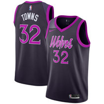 Nike Minnesota Timberwolves #32 Karl Towns City 2019 Authentic Stitched NBA Jersey