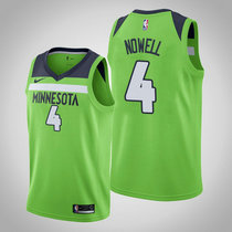 Nike Minnesota Timberwolves #4 Jaylen Nowell Green Game Authentic Stitched NBA jersey