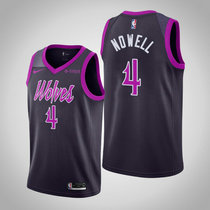 Nike Minnesota Timberwolves #4 Jaylen Nowell Purple City Game Authentic Stitched NBA jersey