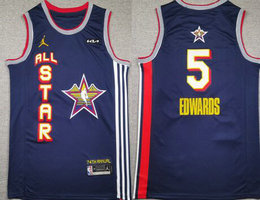 Jordon Minnesota Timberwolves #5 Anthony Edwards 2025 all star Stitched NBA Jersey