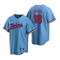 Nike Minnesota Twins #18 Kenta Maeda Light Blue Game Authentic Stitched MLB jersey