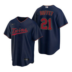 Nike Minnesota Twins #21 Tyler Duffey Navy Game Authentic Stitched MLB jersey