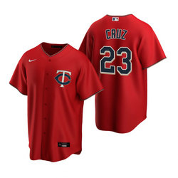Nike Minnesota Twins #23 Nelson Cruz Red Game Authentic Stitched MLB jersey
