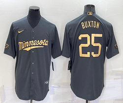 Nike Minnesota Twins #25 Byron Buxton Charcoal 2022 All Star Authentic Stitched MLB Jersey