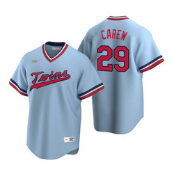Nike Minnesota Twins #29 Rod Carew Light Blue Pullover Game Authentic Stitched MLB jersey