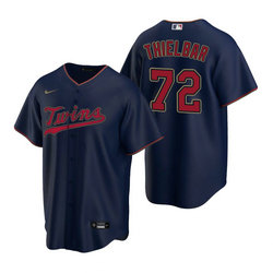 Nike Minnesota Twins #72 Caleb Thielbar Navy Game Authentic Stitched MLB jersey