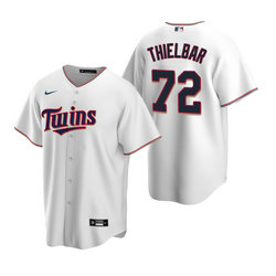 Nike Minnesota Twins #72 Caleb Thielbar White Game Authentic Stitched MLB jersey