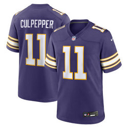 Nike Minnesota Vikings #11 Daunte Culpepper Purple Throwback Vapor Untouchable Authentic Stitched NFL Jersey