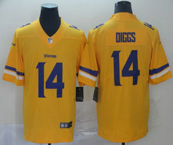 Nike Minnesota Vikings #14 Stefon Diggs Gold Inverted Legend Vapor Untouchable Authentic Stitched NFL jersey