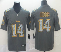 Nike Minnesota Vikings #14 Stefon Diggs Gray Fashion Static Limited Authentic Stitched NFL Jersey