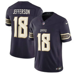 Nike Minnesota Vikings #18 Justin Jefferson Deep Purple Rivalries Stitched Football Jersey