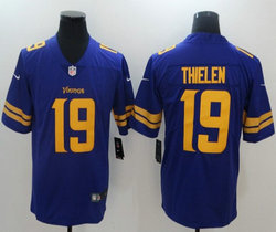 Nike Minnesota Vikings #19 Adam Thielen Limited Purple Rush Authentic Stitched NFL Jersey