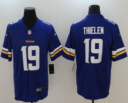 Nike Minnesota Vikings #19 Adam Thielen Purple Vapor Untouchable Authentic stitched NFL jersey