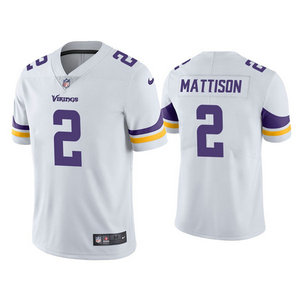 Nike Minnesota Vikings #2 Alexander Mattison White Vapor Untouchable Authentic Stitched NFL Jersey