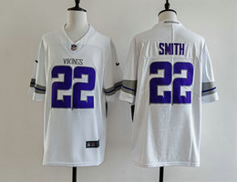 Nike Minnesota Vikings #22 Harrison Smith White Throwback Authentic Stitched NFL Jersey