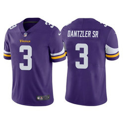 Nike Minnesota Vikings #3 Cameron Dantzler Purple Vapor Untouchable Authentic Stitched NFL Jersey