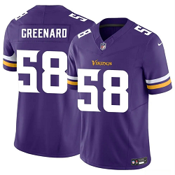 Nike Minnesota Vikings #58 Jonathan Greenard Purple Stitched Football Jersey
