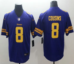 Nike Minnesota Vikings #8 Kirk Cousins Rush Limited Authentic Stitched NFL Jersey