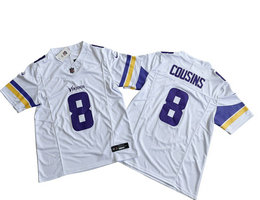 Nike Minnesota Vikings #8 Kirk Cousins White 2023 F.U.S.E. Authentic Stitched NFL Jersey