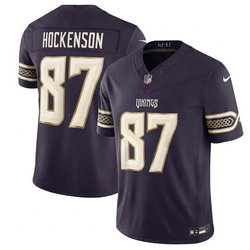 Nike Minnesota Vikings #87 T.J. Hockenson Deep Purple Rivalries Stitched Football Jersey