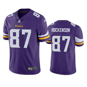 Nike Minnesota Vikings #87 T.J. Hockenson Purple Vapor Untouchable Authentic Stitched NFL Jersey