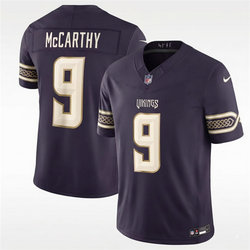 Nike Minnesota Vikings #9 J.J. McCarthy Deep Purple Rivalries Stitched Football Jersey