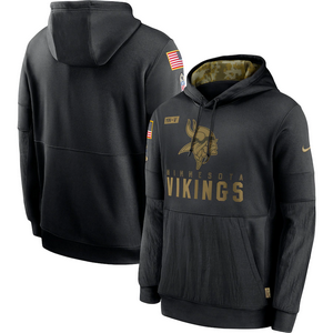 Nike Minnesota Vikings 2020 Black Salute to Service Pullover Hoodie