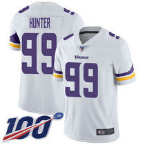 Nike Minnesota Vikings #99 Danielle Hunter 100th Season White Vapor Untouchable Authentic Stitched NFL Jersey FG
