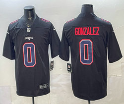 Nike New England Patriots #0 Christian Gonzalez Black Fashion Authentic Stitched NFL Jerseys