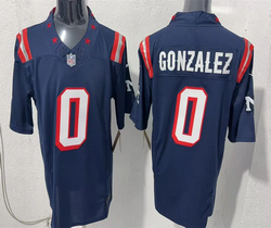 Nike New England Patriots #0 Christian Gonzalez Navy Rivalries Navy Authentic Stitched NFL Jersey