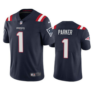 Nike New England Patriots #1 DeVante Parker Navy Vapor Untouchable Authentic Stitched NFL Jersey