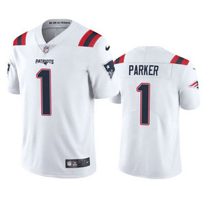 Nike New England Patriots #1 DeVante Parker White Vapor Untouchable Authentic Stitched NFL Jersey