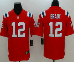 Nike New England Patriots #12 Tom Brady Red Vapor Untouchable Limited Authentic Stitched NFL Jersey