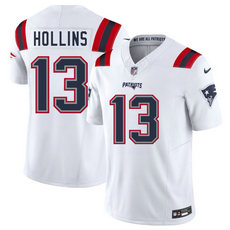 Nike New England Patriots #13 Mack Hollins White Vapor Untouchable Authentic Stitched NFL Jersey