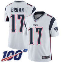 Nike New England Patriots #17 Antonio Brown 100th Season White Vapor Untouchable Authentic Stitched NFL Jersey