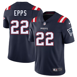 Nike New England Patriots #22 Marcus Epps Navy Vapor Untouchable Authentic Stitched NFL Jersey