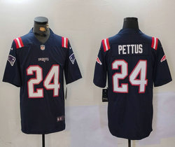 Nike New England Patriots #24 Dell Pettus Blue Vapor Untouchable Authentic Stitched NFL Jerseys