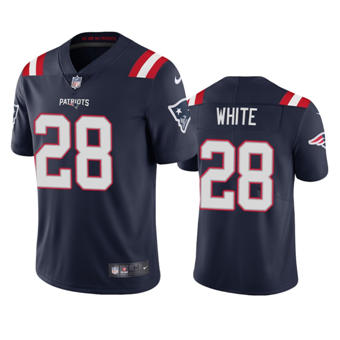 Nike New England Patriots #28 James White Navy Blue Vapor Untouchable Authentic Stitched NFL Jersey