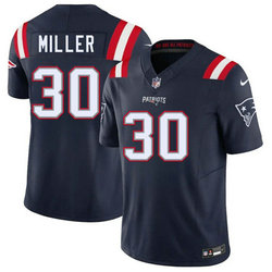 Nike New England Patriots #30 Jam Miller Navy 2026 Draft Authentic Stitched NFL Jersey