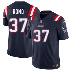 Nike New England Patriots #37 Parker Romo Navy Vapor Untouchable Authentic Stitched NFL Jersey