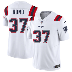 Nike New England Patriots #37 Parker Romo White Vapor Untouchable Authentic Stitched NFL Jersey