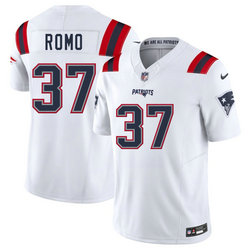 Nike New England Patriots #37 Parker Romo White Vapor Untouchable Authentic Stitched NFL Jersey