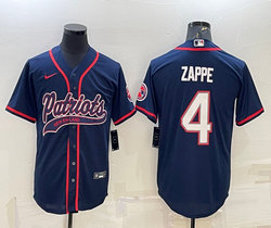 Nike New England Patriots #4 Bailey Zappe Blue Joint Authentic Stitched NFL Jerseys