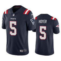 Nike New England Patriots #5 Brian Hoyer Navy Vapor Untouchable Authentic Stitched NFL Jersey