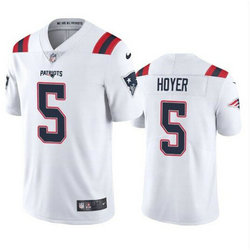 Nike New England Patriots #5 Brian Hoyer White Vapor Untouchable Authentic Stitched NFL Jersey