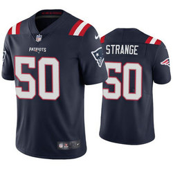Nike New England Patriots #50 Cole Strange Navy Vapor Untouchable Authentic Stitched NFL Jersey