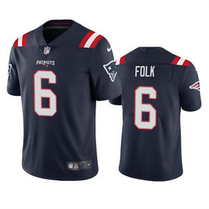 Nike New England Patriots #6 Nick Folk Navy Vapor Untouchable Authentic Stitched NFL Jersey