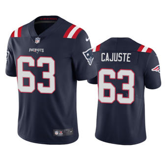 Nike New England Patriots #63 Yodny Cajuste Navy Blue Vapor Untouchable Authentic Stitched NFL Jersey