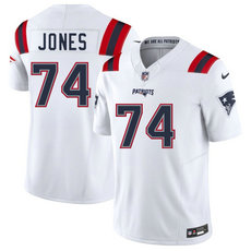 Nike New England Patriots #74 Caleb Jones White Vapor Untouchable Authentic Stitched NFL Jersey
